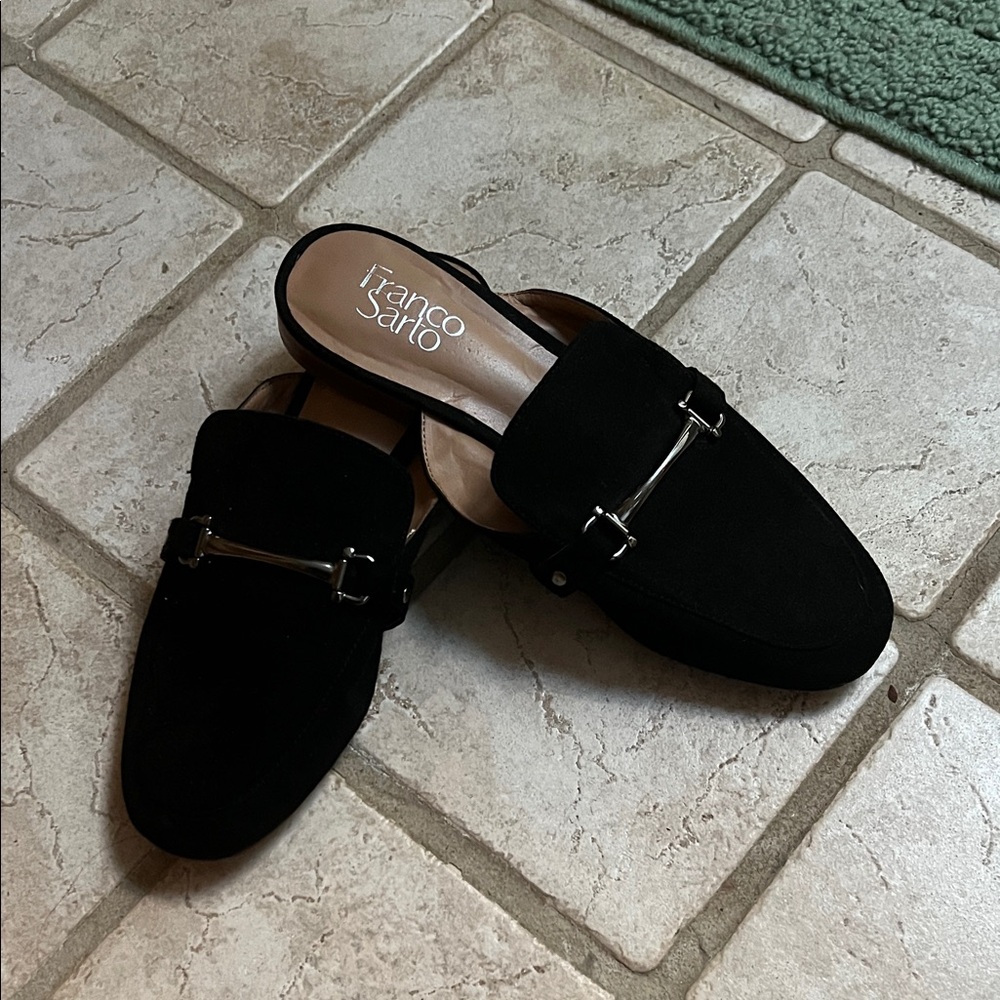 Franco Sarto Women's Black Suede Loafers